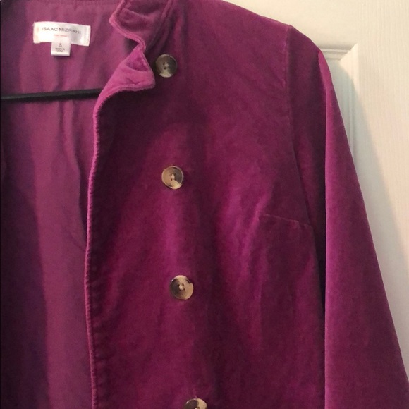 Fuchsia colored velvet jacket - Picture 4 of 4